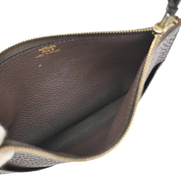 HERMES Logos Dogon GM Long Bifold Wallet Togo Leather Brown GHW 86YH814 - Picture 16 of 16